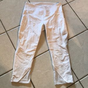 Cropped white low rise lululemon